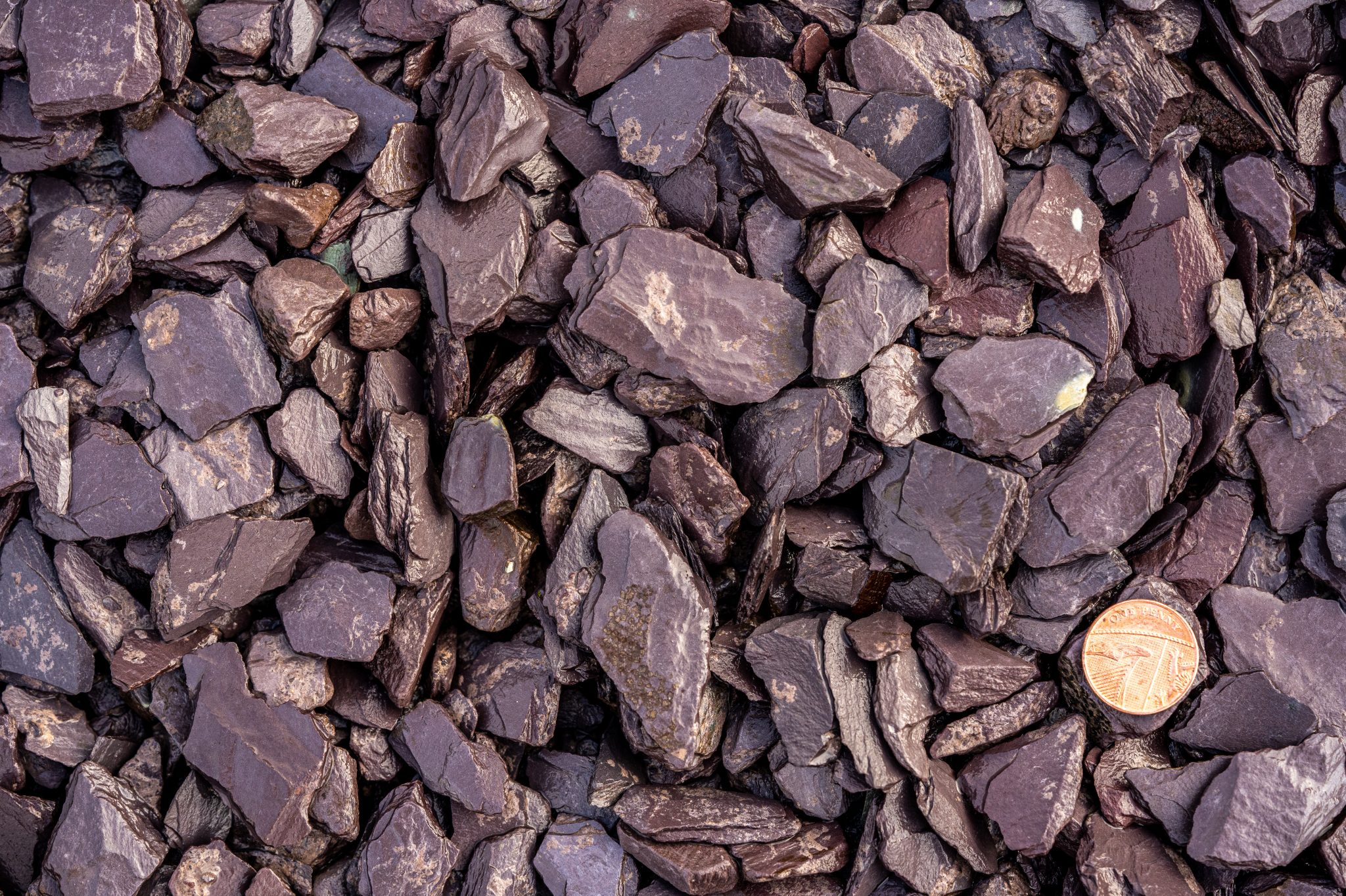 plum slate chippings 20mm